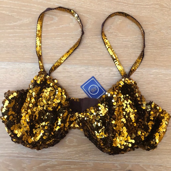 La Perla Other - Gold sequin bras